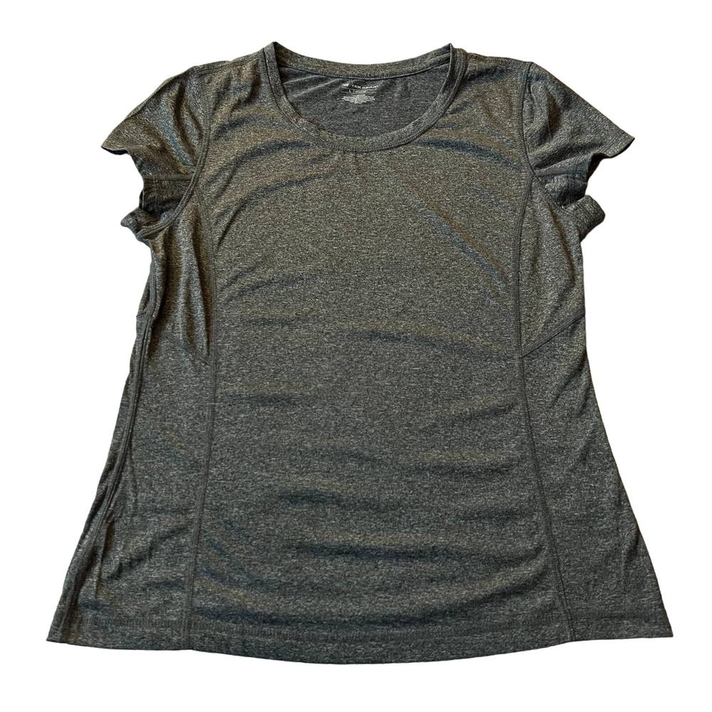 Tek Gear Short Sleeve Stretch Workout Top Size L Active Gym Athletic Exercise